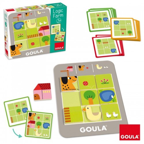 Logikus farm - logikai fejlesztõ játék feladatkártyákkal - GOULA