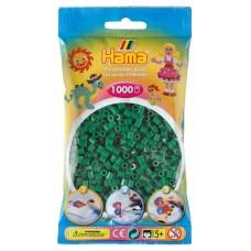 Hama vasalható gyöngy - 1000 db-os fenyőzöld színű Midi