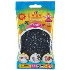 Hama vasalható gyöngy - 1000 db-os fekete színű Midi