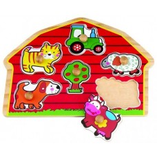 A ház körül - fogantyús puzzle 12 hó+