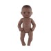Latin-amerikai baba - lány, kopasz, fürdethető, 32 cm 12 hó+