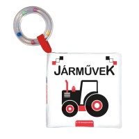 Kontrasztos babakönyv - Járművek - textilkönyv