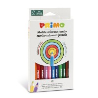 Színes ceruza PRIMO jumbo hatszögletű 12 db/készlet