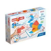 Geomag  kicsiknek - Magicube mágneses építőkockák feladatlapokkal  16 darabos 24 hó+