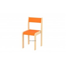 Lili szék, 30 cm magas, narancs  támlával és ülőkével-rakásolható