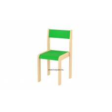 Lili szék, 30 cm magas, zöld támlával és ülőkével-rakásolható