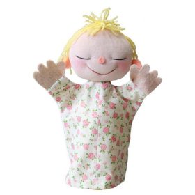 Érzelmek baba, boldog - kesztyűbáb felnőtt kézre