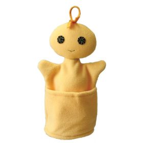   Szelektív baba, sárga - műanyag - kesztyűbáb felnőtt kézre