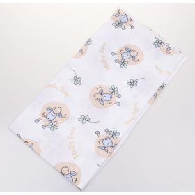 Textil pelenka, 70×70 cm, bárányos kék