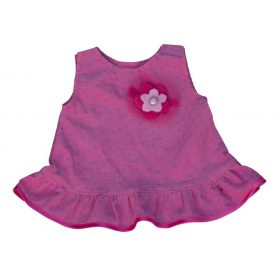 Babaruha - Bársony kötényruha - 37-50 cm-es babákra