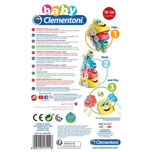 Clemmy - Egymásba rakható kisautók 10 hó+