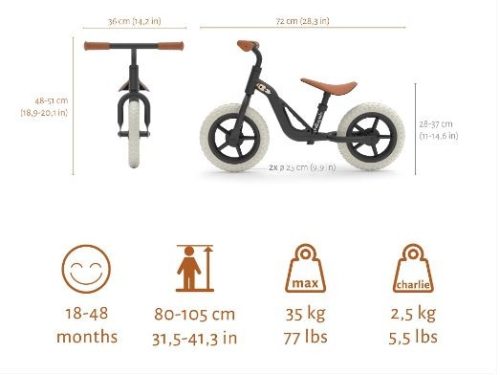 Tanulóbicikli, ezüst-barna 18 hó+