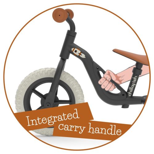 Tanulóbicikli, fekete-barna 18 hó+