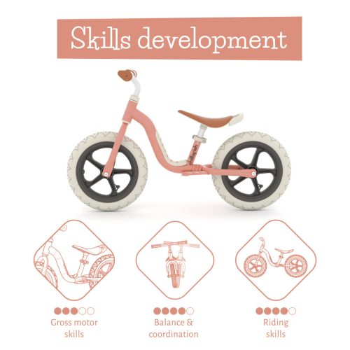 Tanulóbicikli, 12-es kerékkel - lazacszín 24 hó+