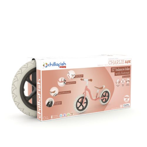 Tanulóbicikli, 12-es kerékkel - lazacszín 24 hó+