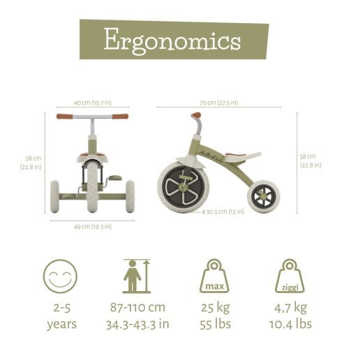 Tricikli, zöld 24 hó+