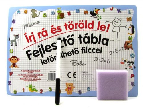 Fejlesztő tábla letörölhető filccel - Nagybetűk