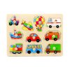 Fa fogantyús puzzle - Járművek 12 hó+