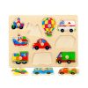 Fa fogantyús puzzle - Járművek 12 hó+