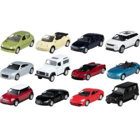 Fém kisautó készlet 12 darabos