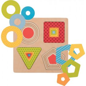 Rétegpuzzle - Geometriai formák 24 hó+