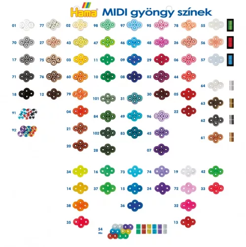 Hama MIDI gyöngy - neonzöld 1000 db-os - 20737