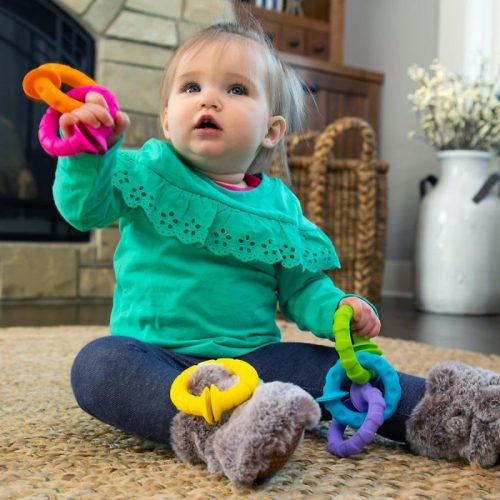 Színes, cuppanós tekergő 12 hó+