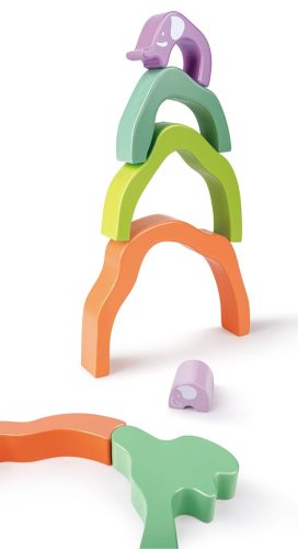 Hape Elefánt piramis - Montessori építő 24 hó+