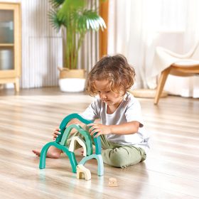 Hape Jegesmedve piramis - Montessori építő 24 hó+