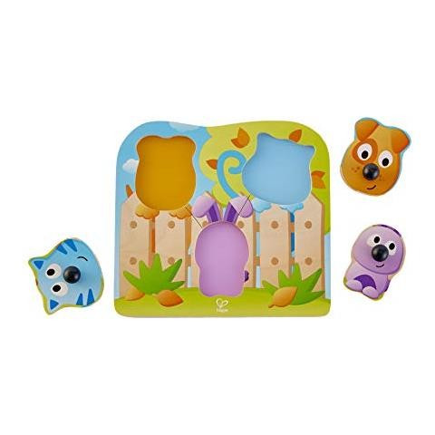 Hape Fogantyús puzzle - bébi állatok - 12 hó+