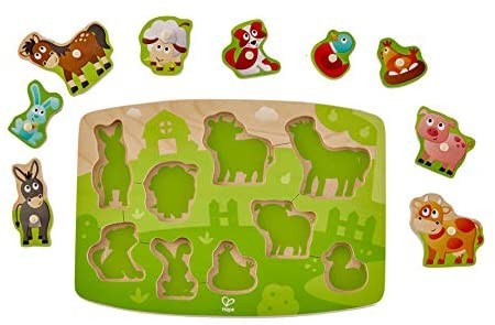 Hape Fogantyús Puzzle - Háziállatok - 24 hó+