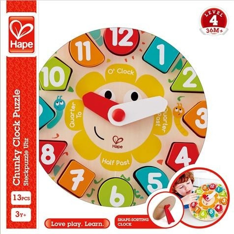 Hape Mókás óra puzzle