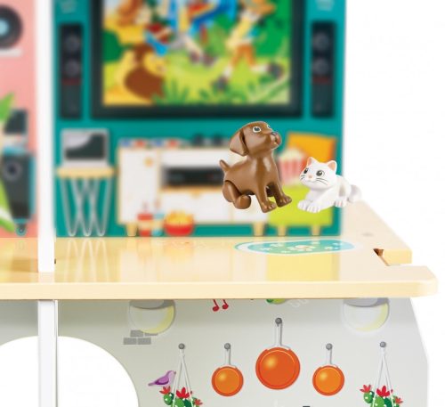 Hape Interaktív zenélő babaház csúszdával