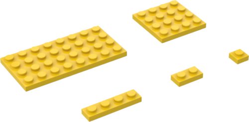 Építőkocka alapkészlet, 500 darabos