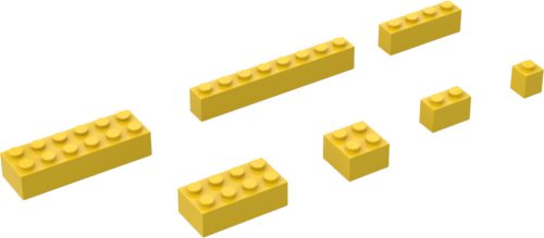 Építőkocka alapkészlet, 500 darabos