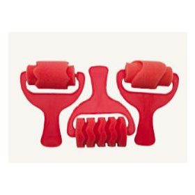 Szivacs mintázó festőhenger, széles I., 3 darabos