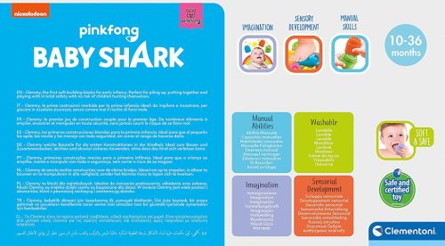 Clemmy - Baby Shark játékszett - karakterekkel, táskában - 10 hó+
