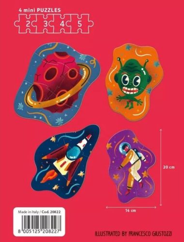 3, 6, 9, 12 db-os Play for future Első kirakóm puzzle - Az űrben