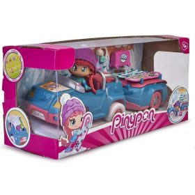 Pinypon - autó utánfutóval, téli kiegészítőkkel