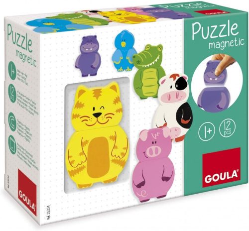 Kinek a feje? - mágneses puzzle, GOULA 12 hó+