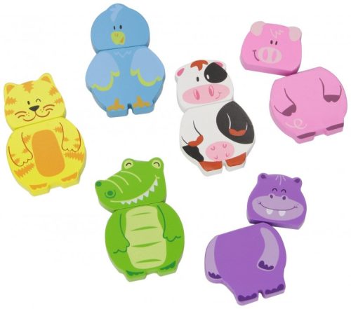 Kinek a feje? - mágneses puzzle, GOULA 12 hó+