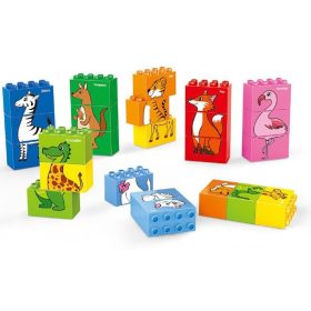   Mókás állatok-építőkockák kicsiknek - 24 db-os készlet