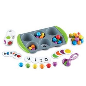   Mini Muffin - szortírozó készlet, finommotorika csipesszel