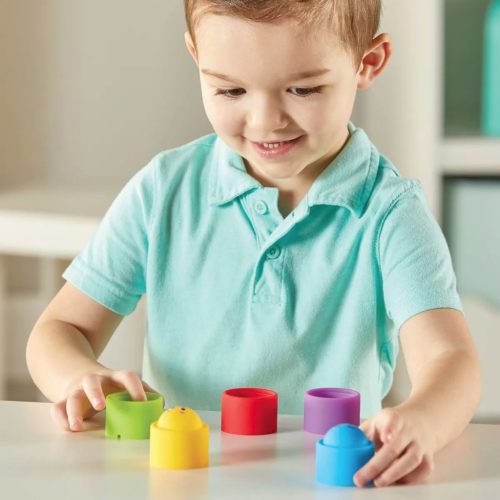 Érzelmeket kifejező, szivárványos Fidget Poppers - 24 darabos készlet