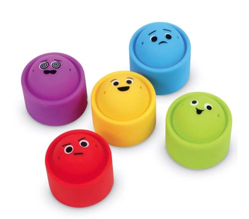 Érzelmeket kifejező, szivárványos Fidget Poppers - 24 darabos készlet