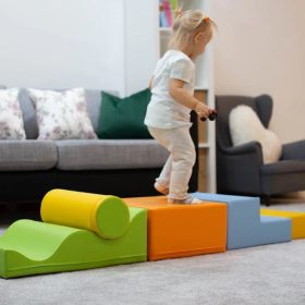   Modulkészlet kicsiknek III. - mozgásfejlesztő szivacsmodul pasztell 12 hó+