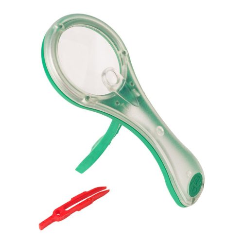 Nyeles nagyító dupla lencsével