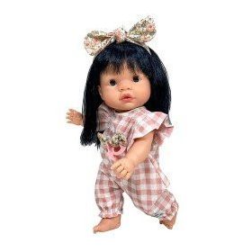 Thai baba - lány, hajas, fürdethető, 37 cm