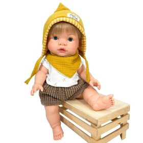 Fiú baba - hajas, fürdethető, 37 cm