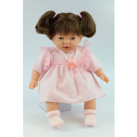 Lány baba - hajas, vegyes színekben, 40 cm 24 hó+